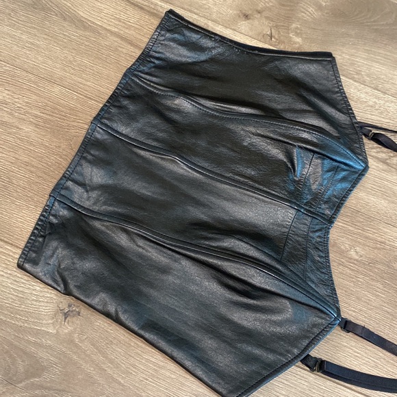 Wilsons Leather Maxima cropped corset black top size large - Picture 6 of 16